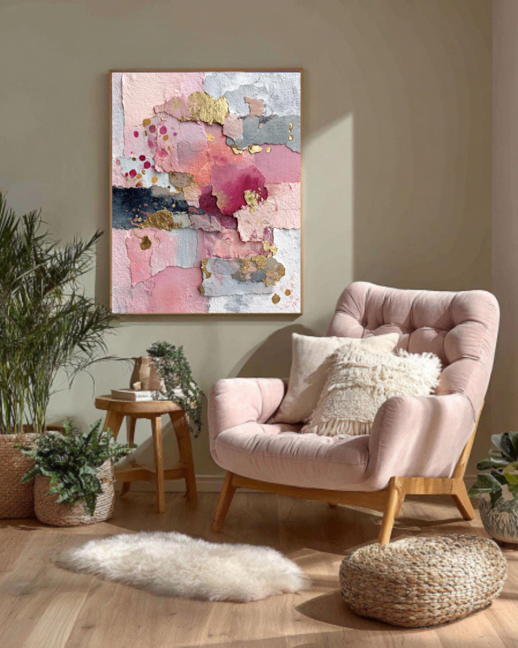 Abstract Neutral Canvas Print: Large Modern Minimalist Wall Art