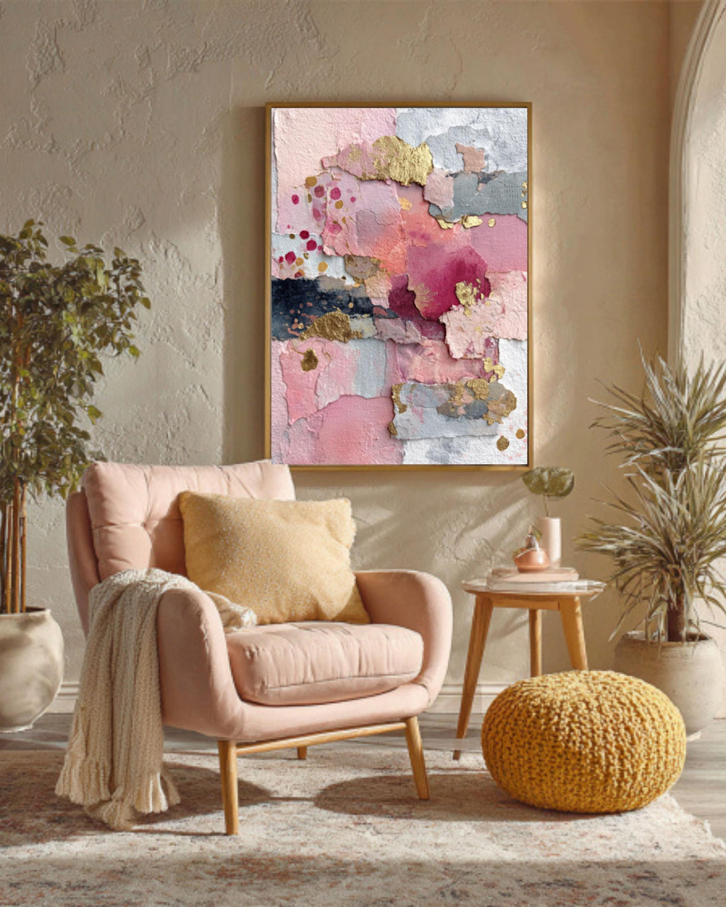 Abstract Neutral Canvas Print: Large Modern Minimalist Wall Art