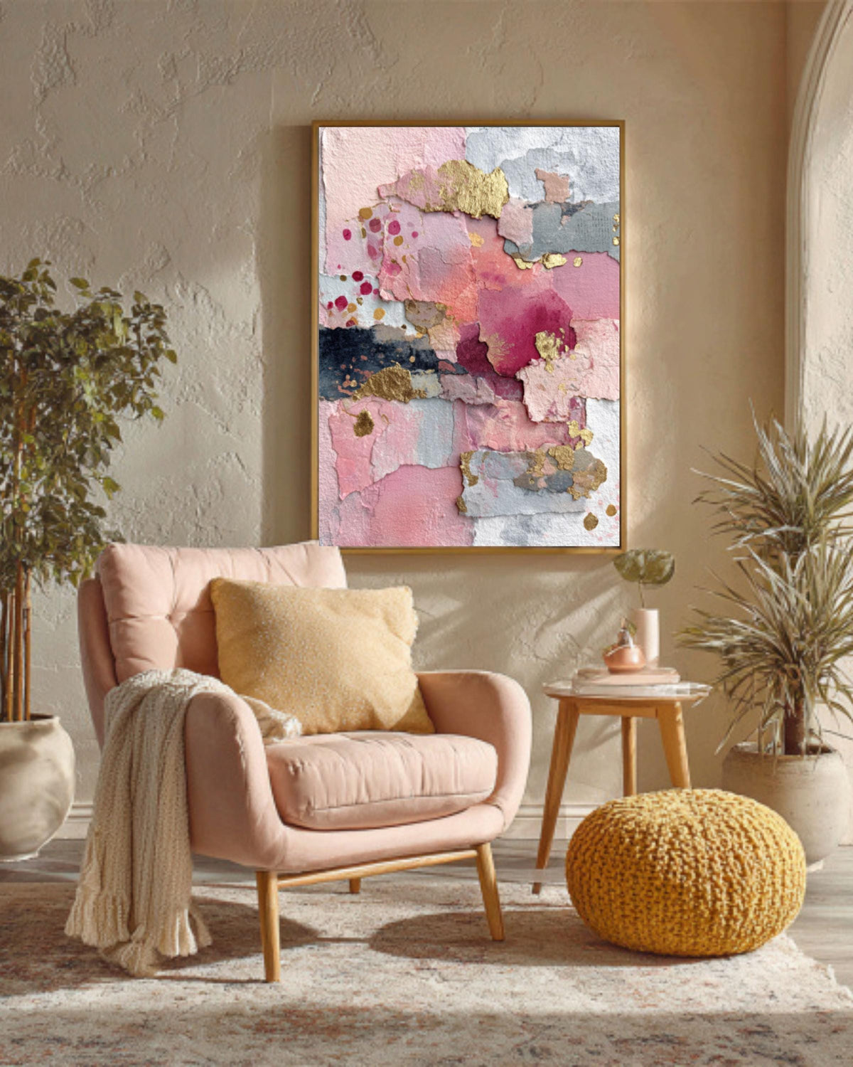 Abstract Neutral Canvas Print: Large Modern Minimalist Wall Art