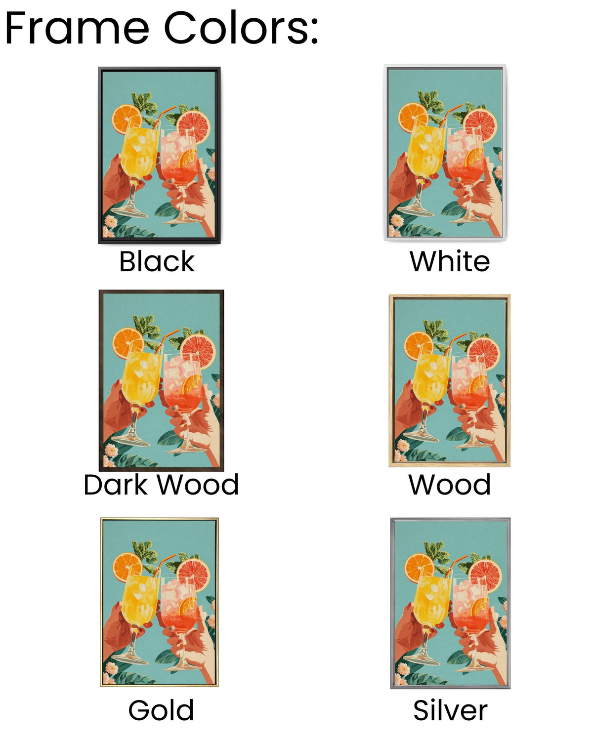 Preppy Martini Bar Canvas Art: Trendy Cocktail Wall Decor