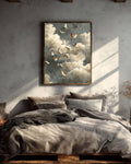 Framed Canvas Bird Art: Neutral Rustic Minimalist Wall Decor