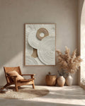 Beige Textured 3D Abstract Inspired Canvas Art: Modern Minimalist Decor