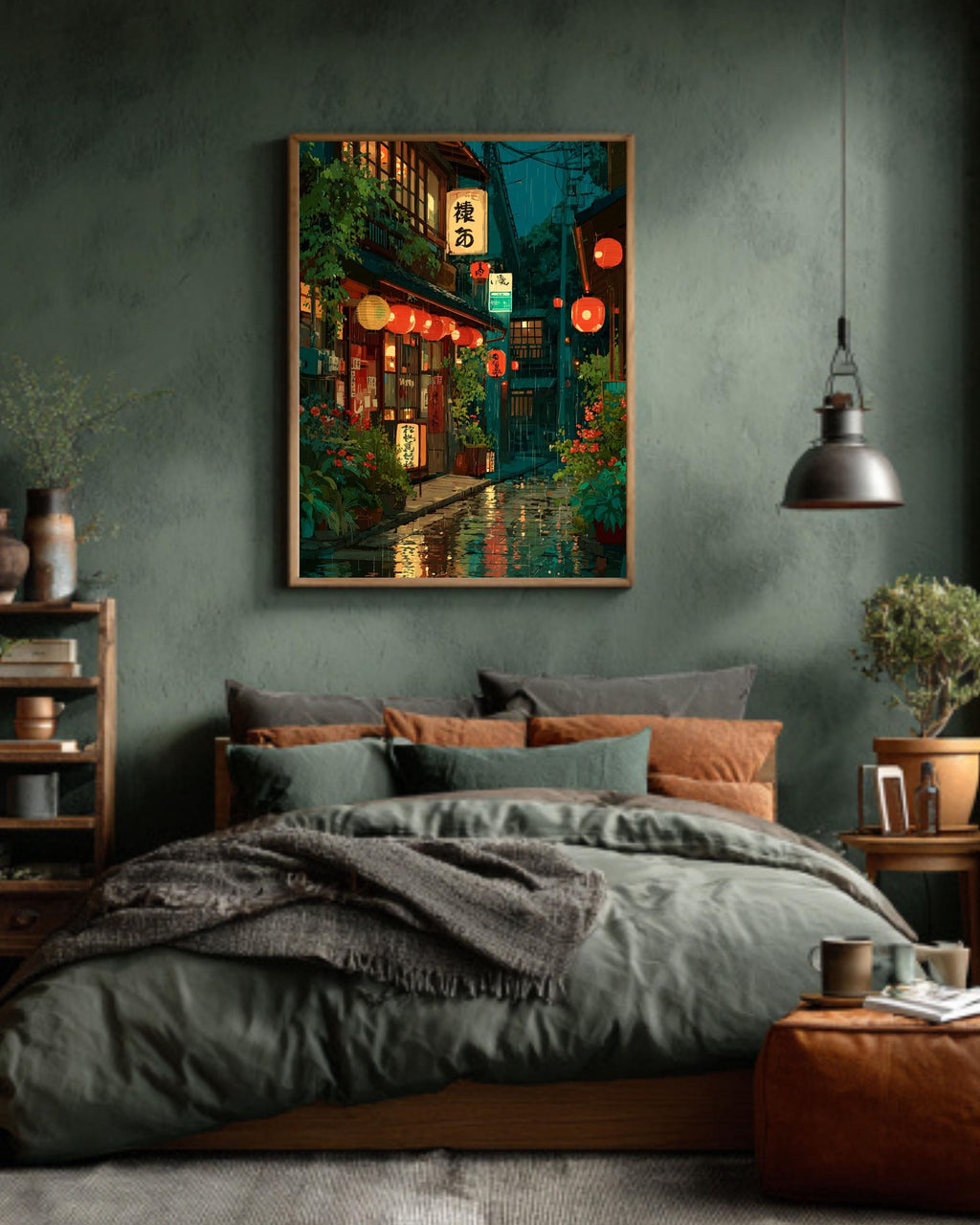 Tokyo Tea House Canvas Print: Modern Ukiyo-e Anime Wall Art