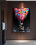 Banksy Balloon Canvas Art: Graffiti-Inspired Urban Wall Decor