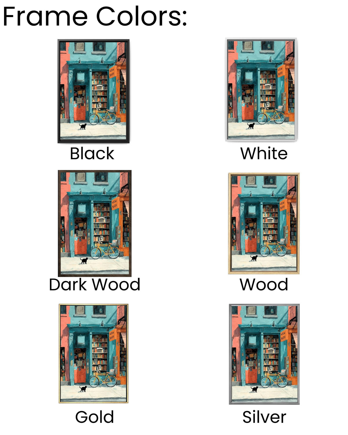 Cozy Bookstore Canvas Art Print, Book Lover Gift