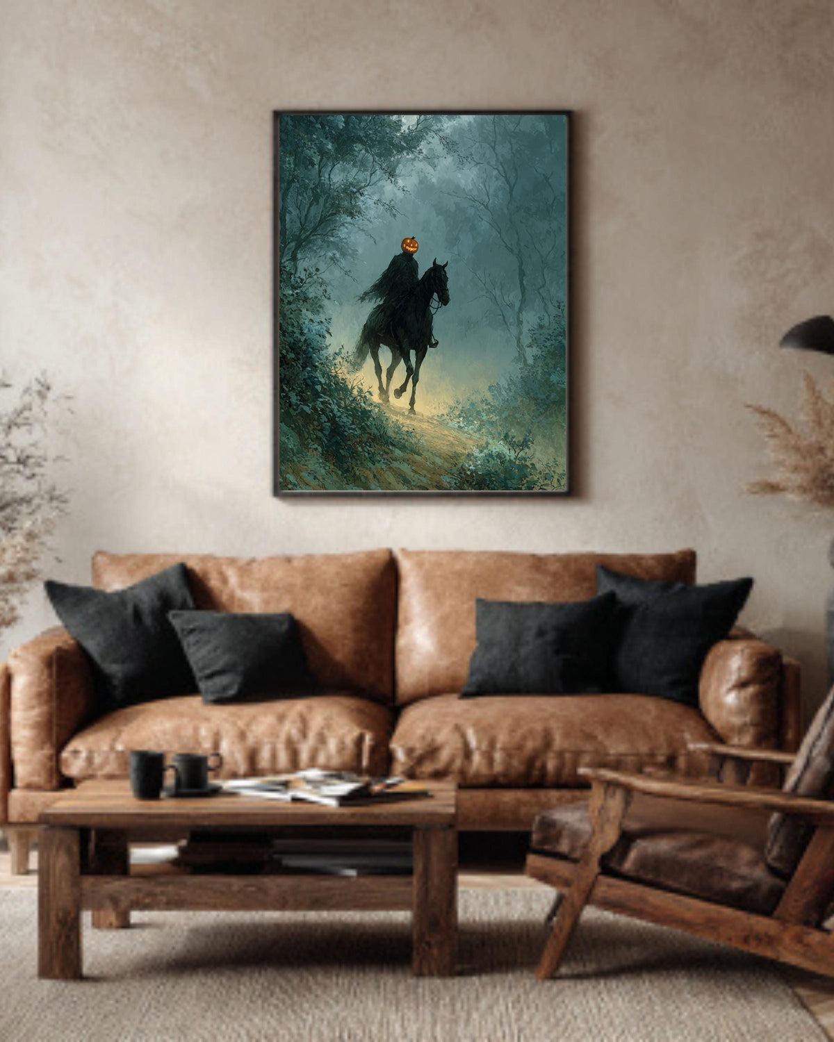 Headless Horseman Canvas Print: Spooky Halloween Wall Art