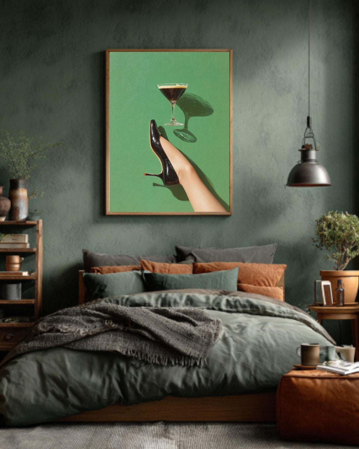 Upside Down Stiletto Heel Canvas Art: Modern Fashion Print