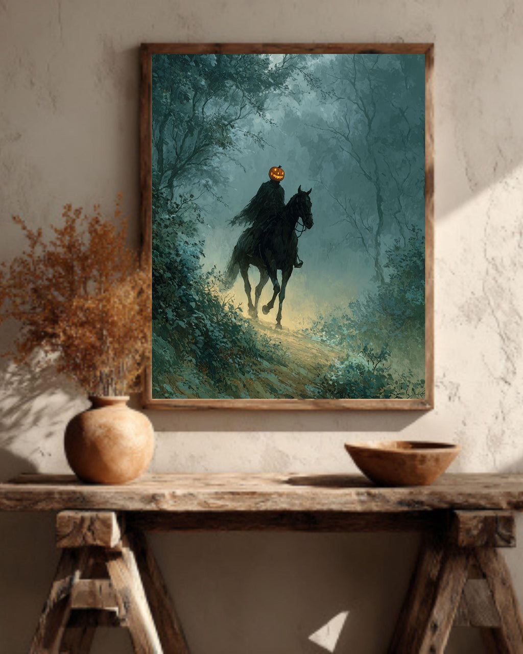 Headless Horseman Canvas Print: Spooky Halloween Wall Art