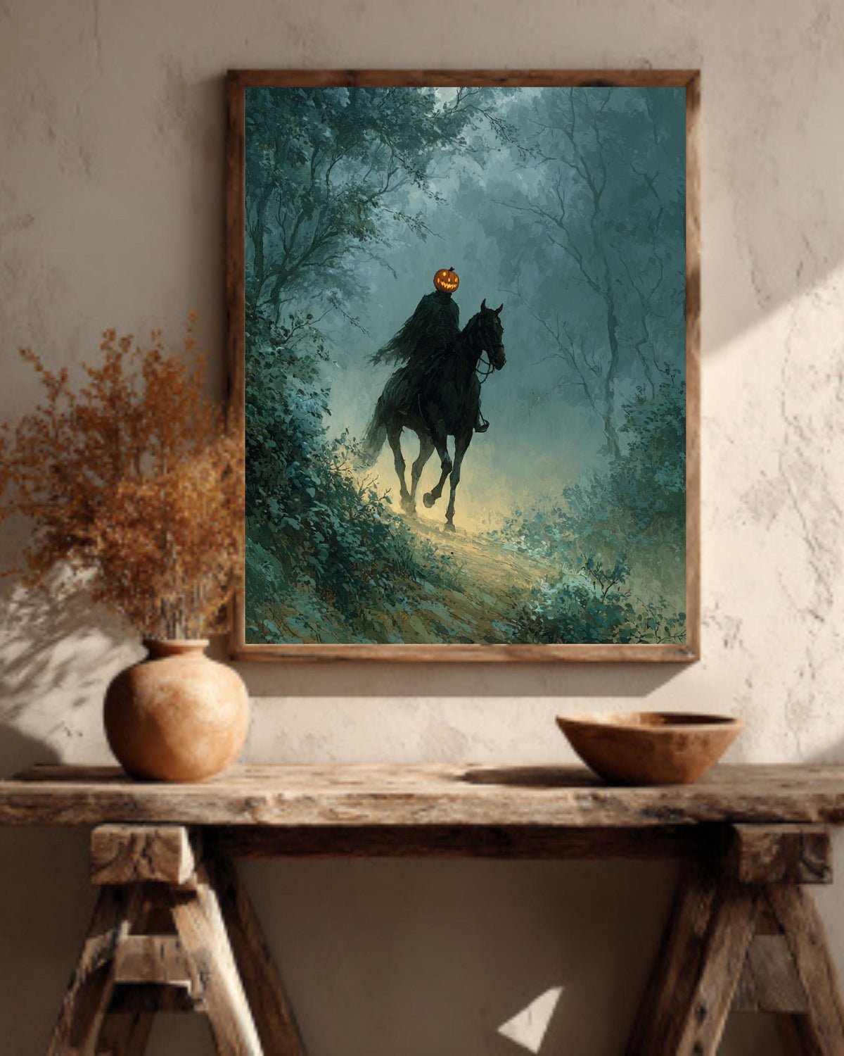 Headless Horseman Canvas Print: Spooky Halloween Wall Art