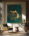 Majestic Tiger Canvas Print: Boho Jungle Wildlife Wall Art