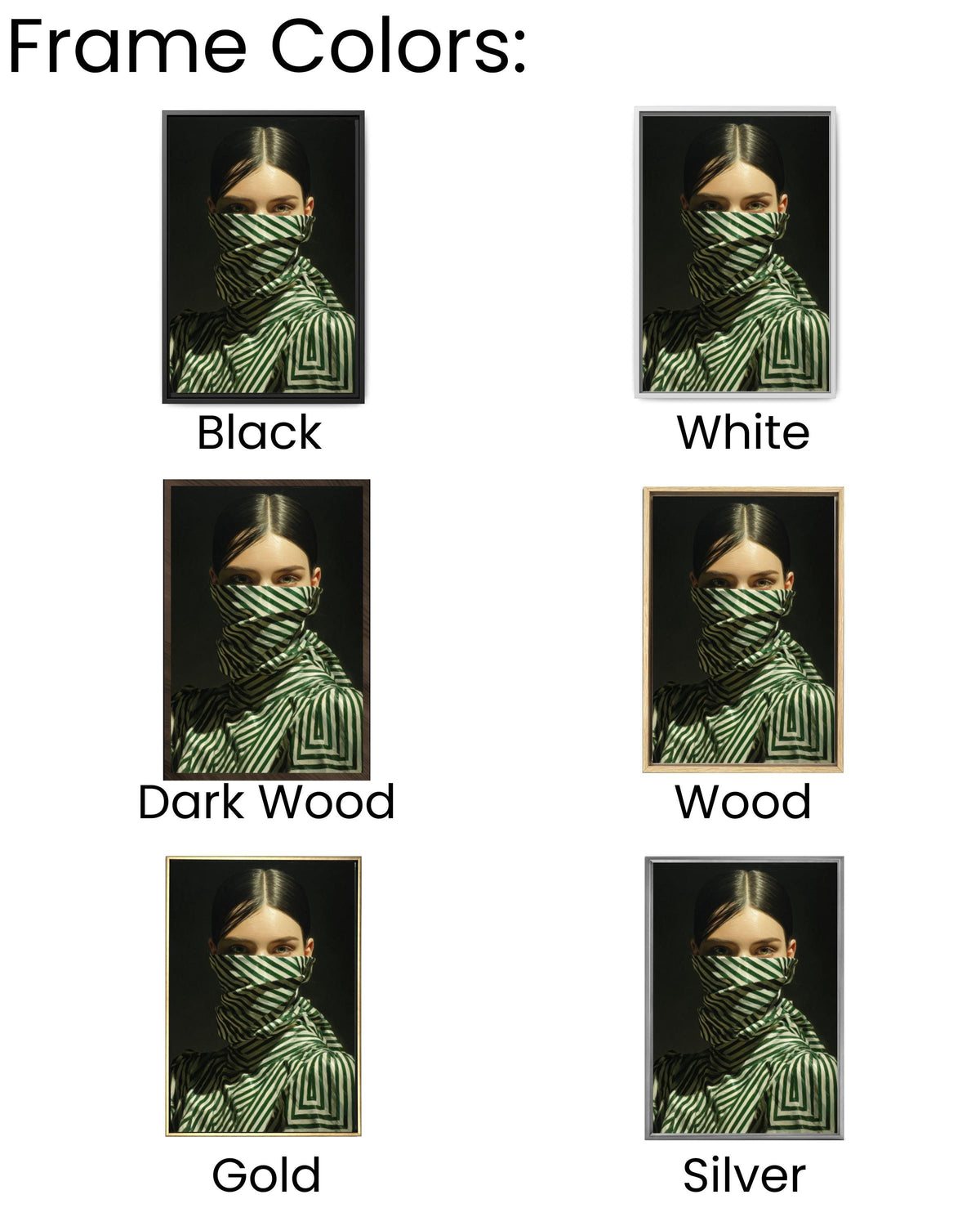 Emerald Green Abstract Woman Canvas Print: Japandi Wall Art