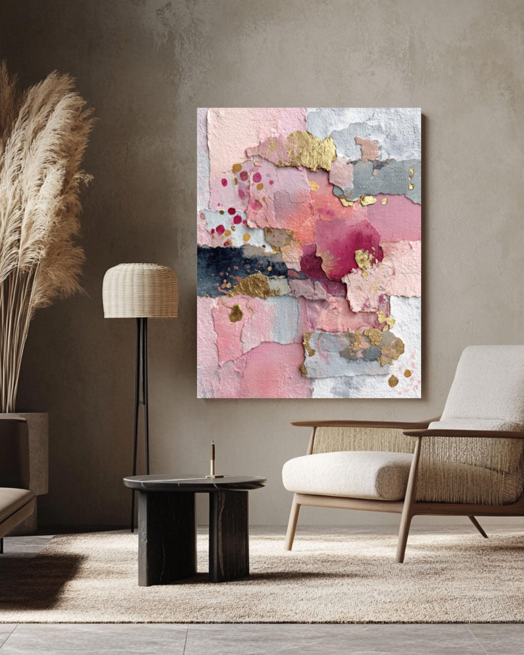 Abstract Neutral Canvas Print: Large Modern Minimalist Wall Art