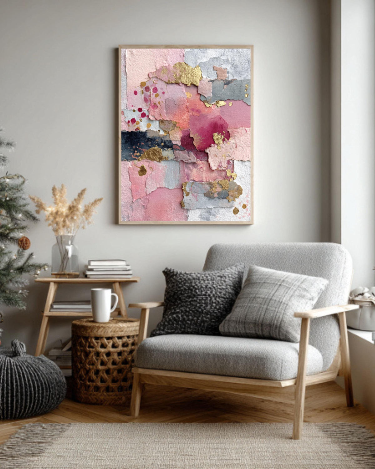 Abstract Neutral Canvas Print: Large Modern Minimalist Wall Art
