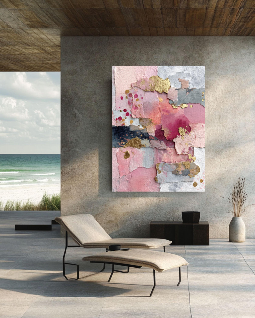 Abstract Neutral Canvas Print: Large Modern Minimalist Wall Art
