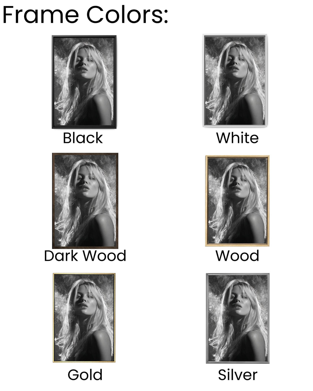 Fashion Icon Poster, High-Profile Model, Chic Smoking Artwork