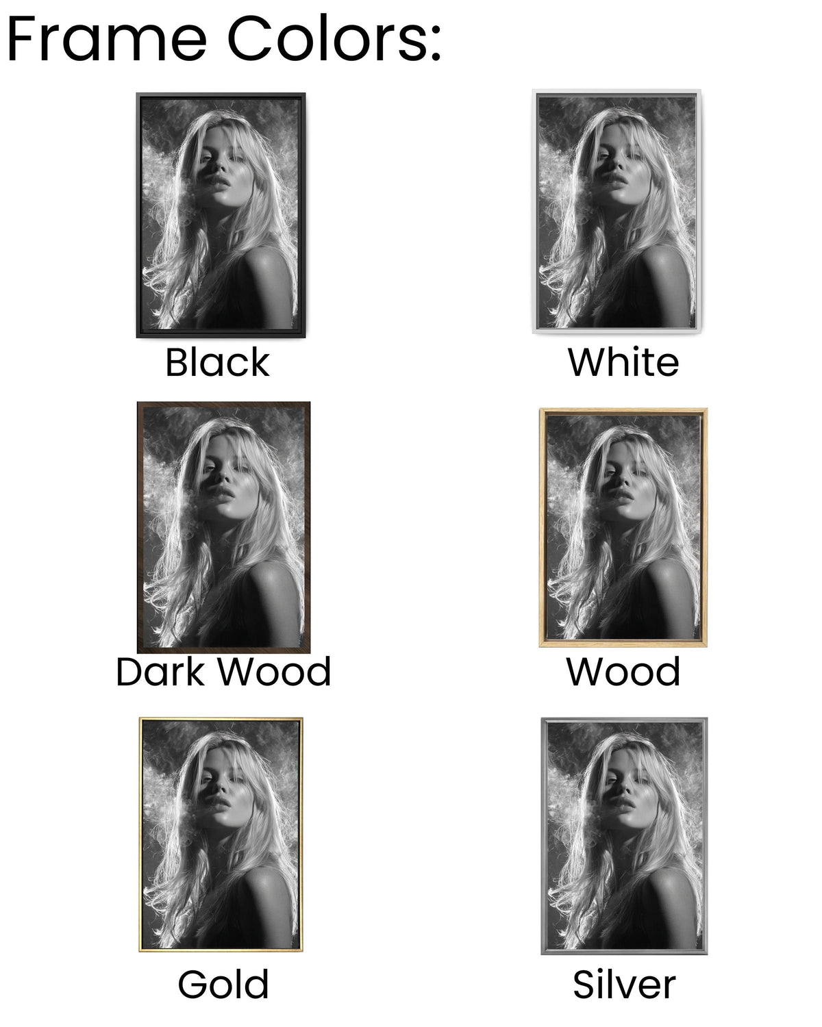 Fashion Icon Poster, High-Profile Model, Chic Smoking Artwork