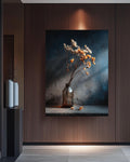 Dried Flower Still Life Canvas Print, Dark Moody Botanical Photography