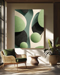 Abstract Organic Shapes Canvas Print, Modern Earth Tone Wall Decor