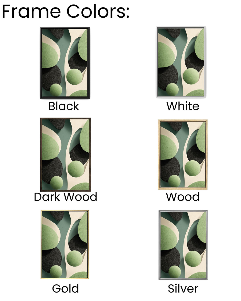 Abstract Organic Shapes Canvas Print, Modern Earth Tone Wall Decor