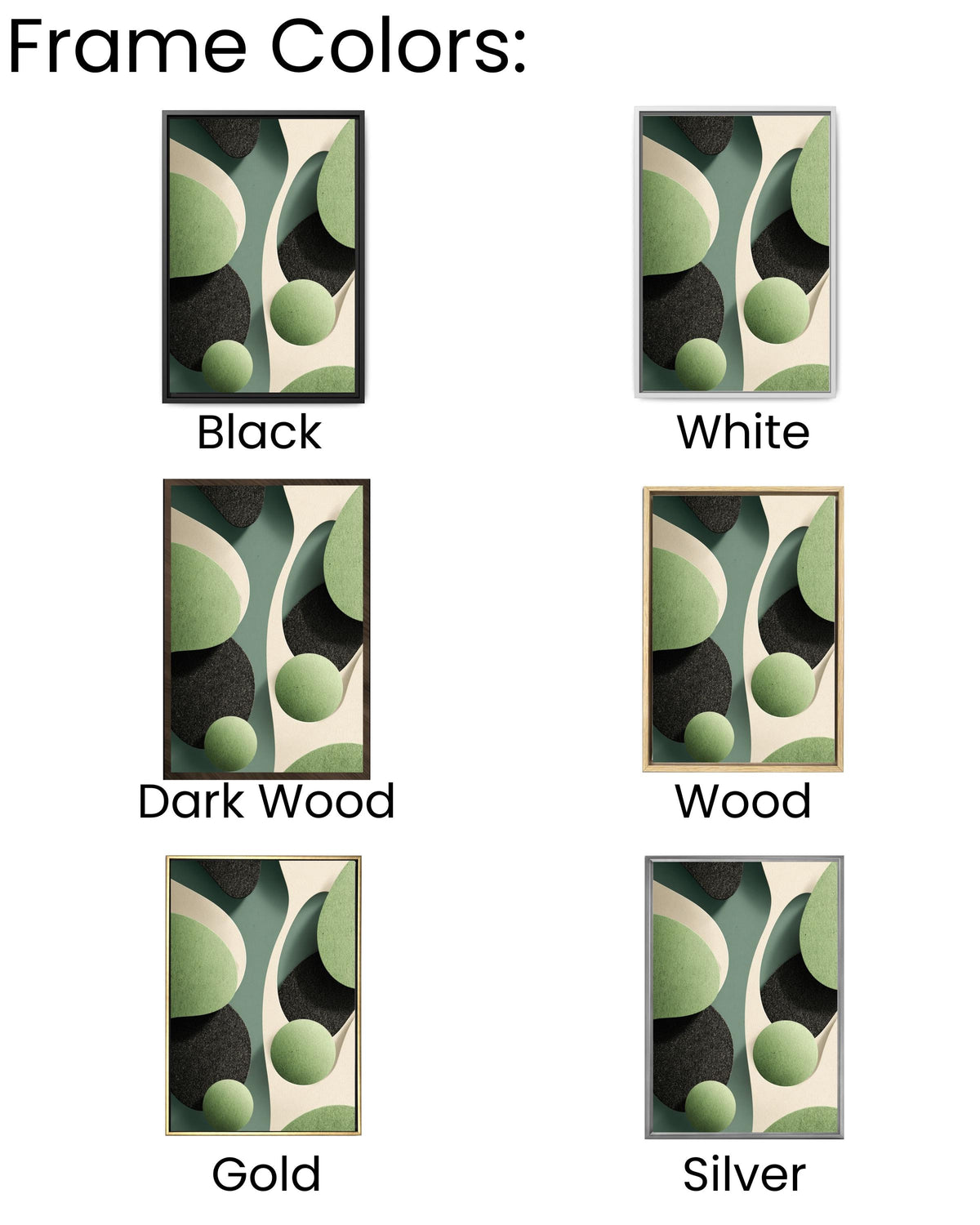 Abstract Organic Shapes Canvas Print, Modern Earth Tone Wall Decor