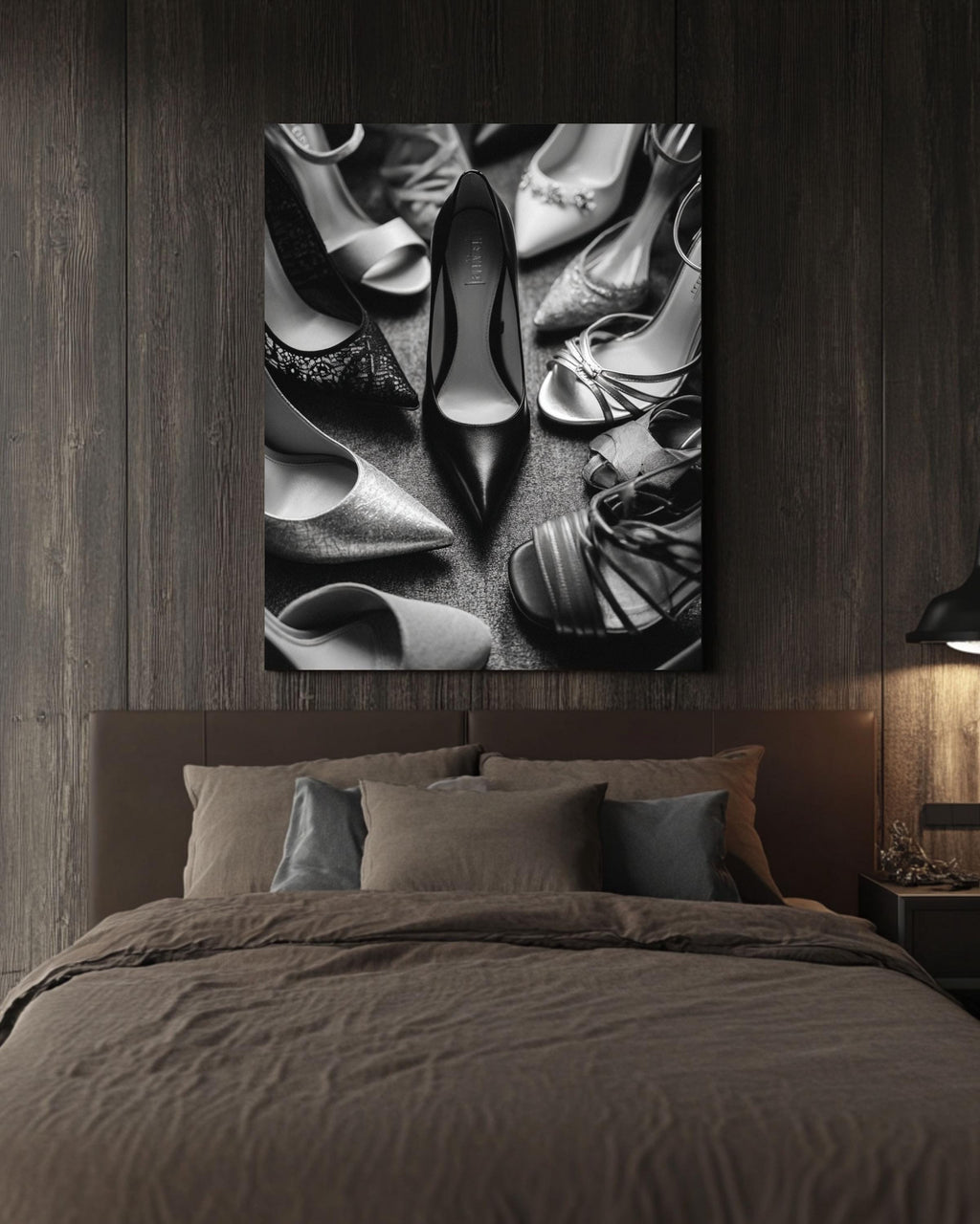 Black Stiletto Shoes Photo, Fashion Canvas Wall Art