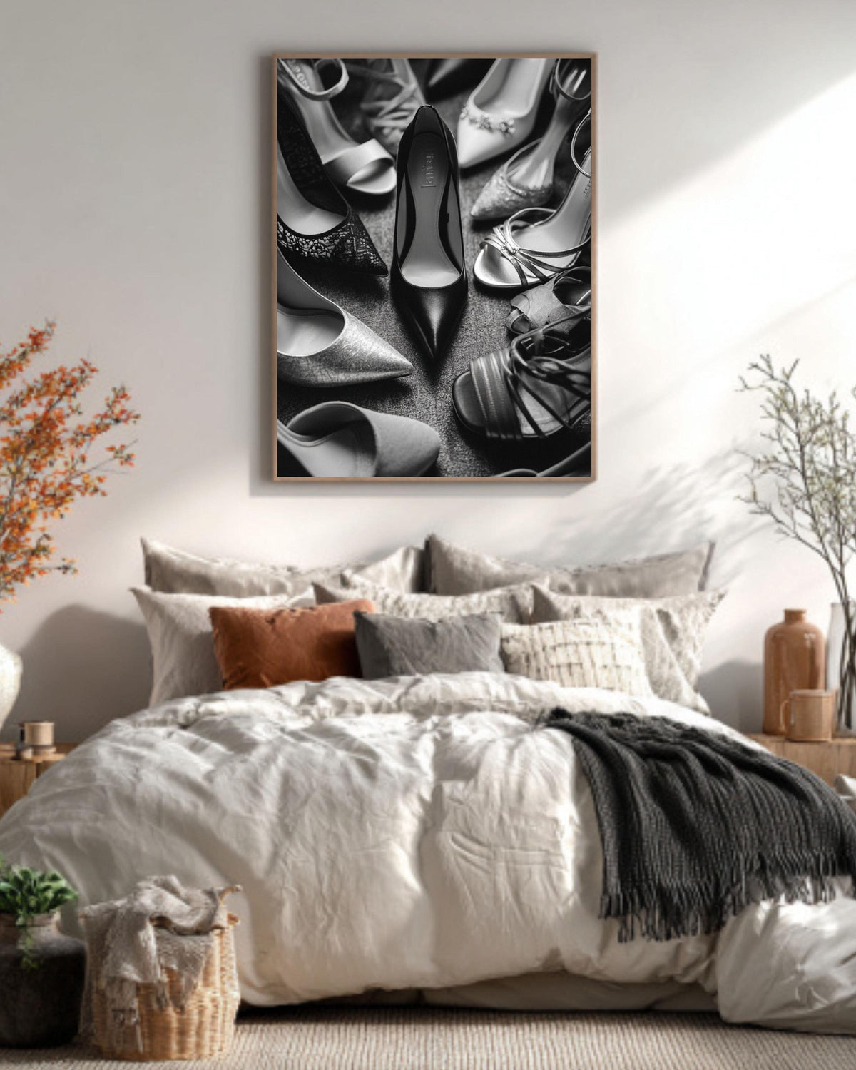 Black Stiletto Shoes Photo, Fashion Canvas Wall Art