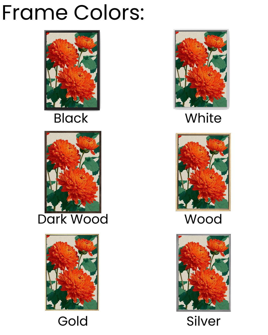Art Deco Floral Canvas: Abstract Mid-Century Modern Flower Poster
