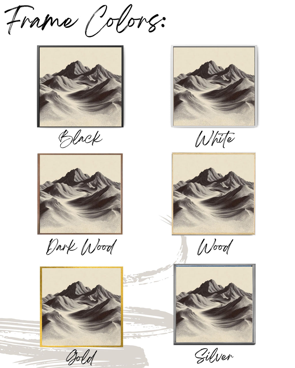 Minimalist Mountain Art Print, Dotted Landscape, Contemporary Wall Decor