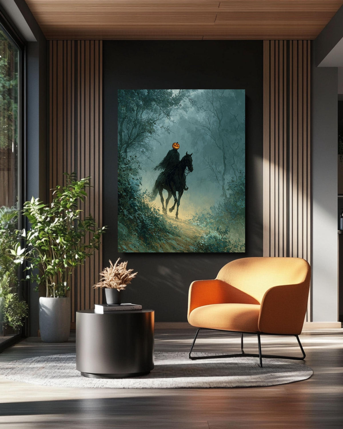 Headless Horseman Canvas Print: Spooky Halloween Wall Art