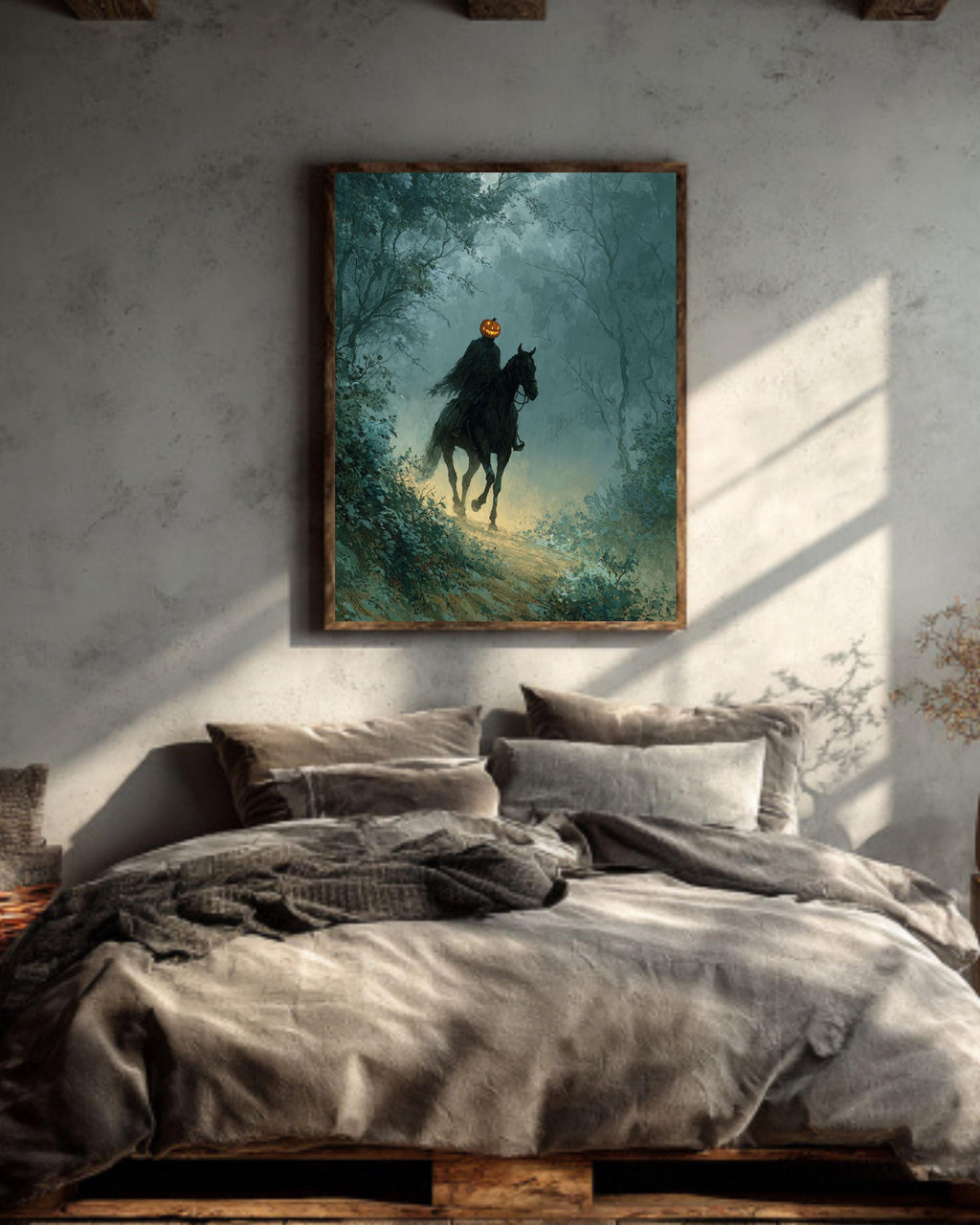 Headless Horseman Canvas Print: Spooky Halloween Wall Art