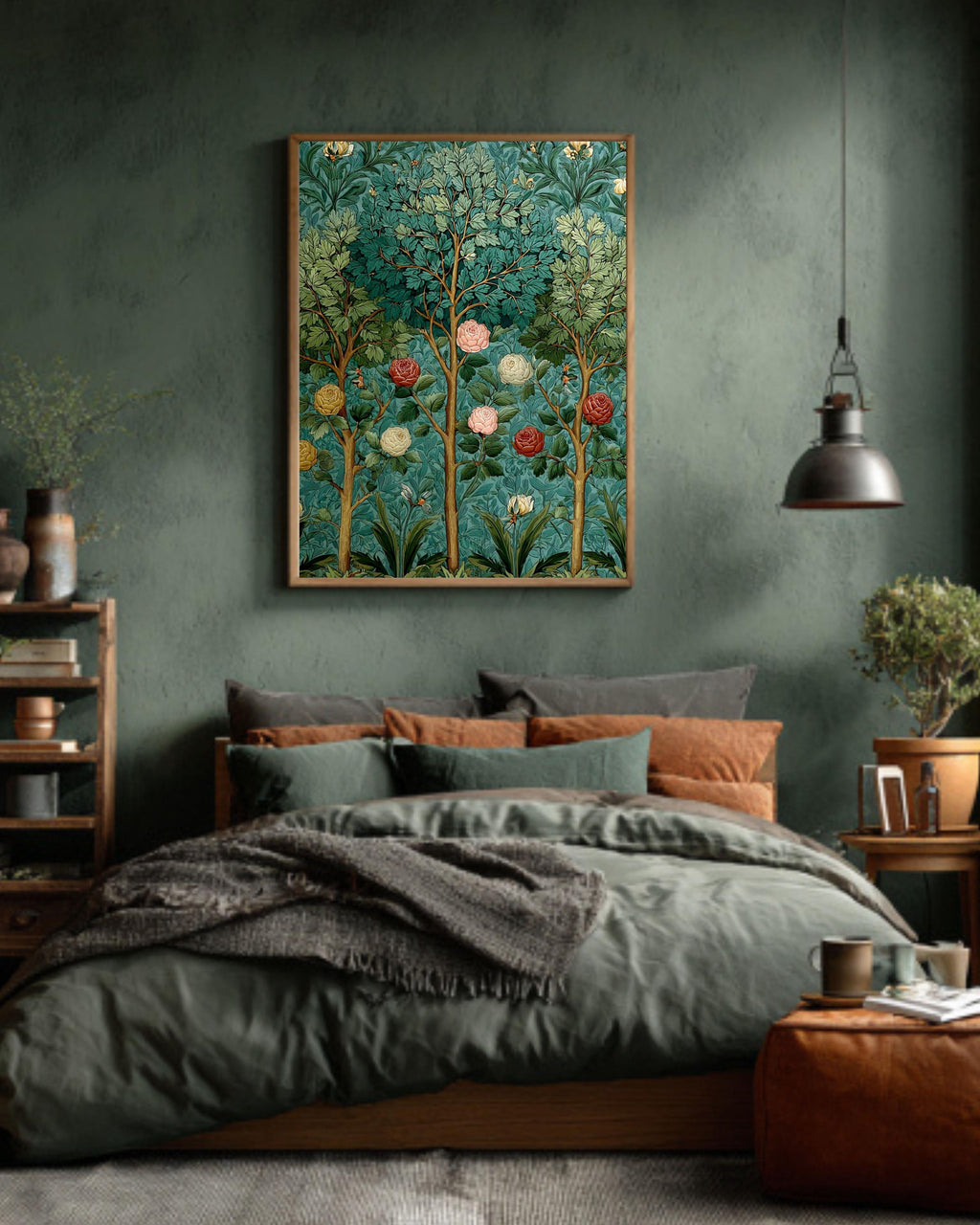 William Morris Botanical Canvas Print, Vintage Floral Wall Art