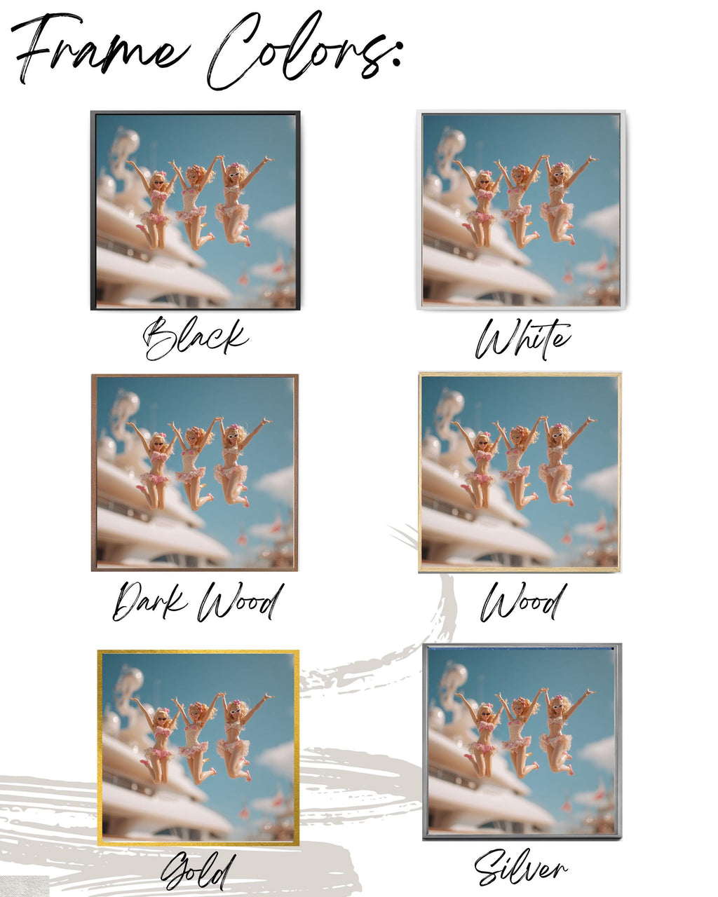 Barbiecore Cinematic Canvas Art | Retro Glam Girls Room Decor