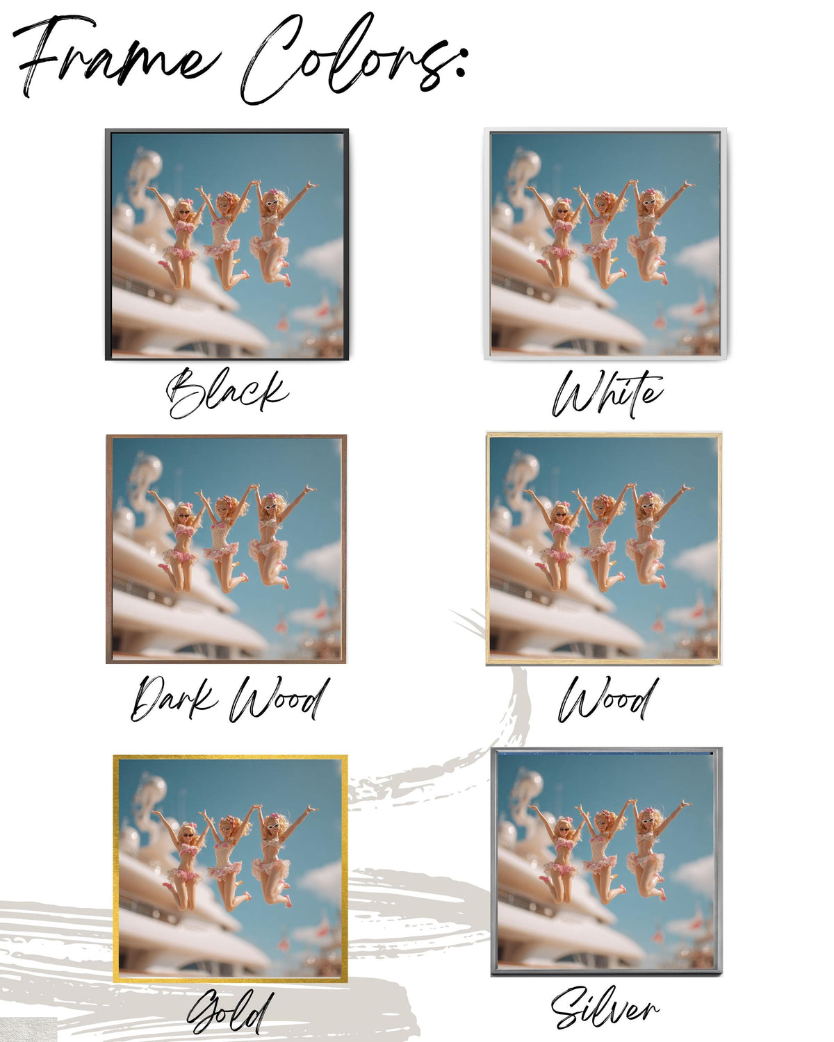 Barbiecore Cinematic Canvas Art | Retro Glam Girls Room Decor