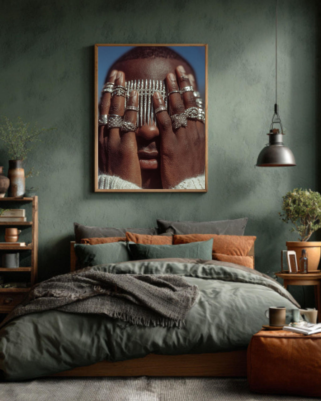 Diamond Rings Canvas Art: Chic Living Room Glamour Print