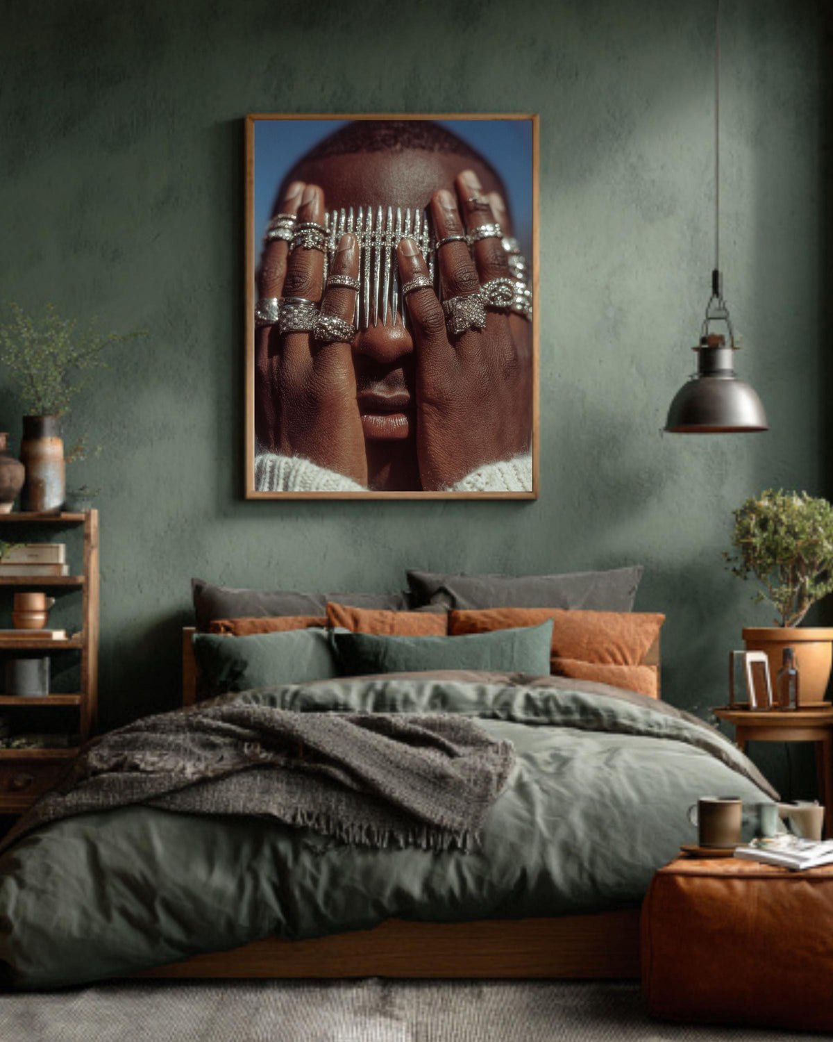 Diamond Rings Canvas Art: Chic Living Room Glamour Print