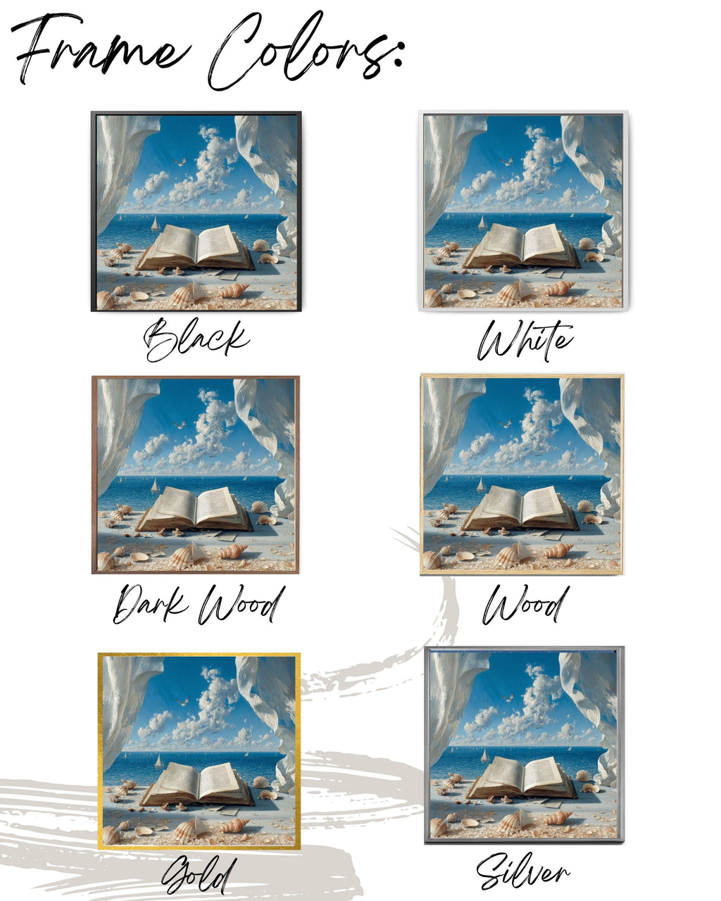Open Book Ocean View Canvas Print: Coastal Seascape Wall Art