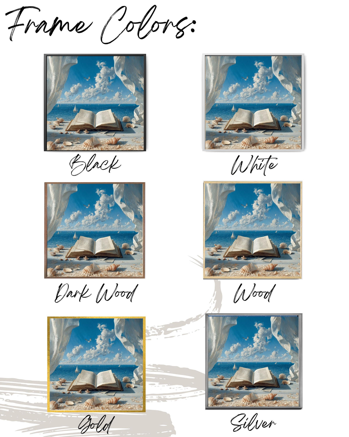 Open Book Ocean View Canvas Print: Coastal Seascape Wall Art