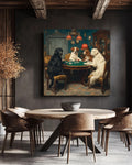 Dogs Playing Poker, Bold Bluff Print, Gaming Room Wall Art