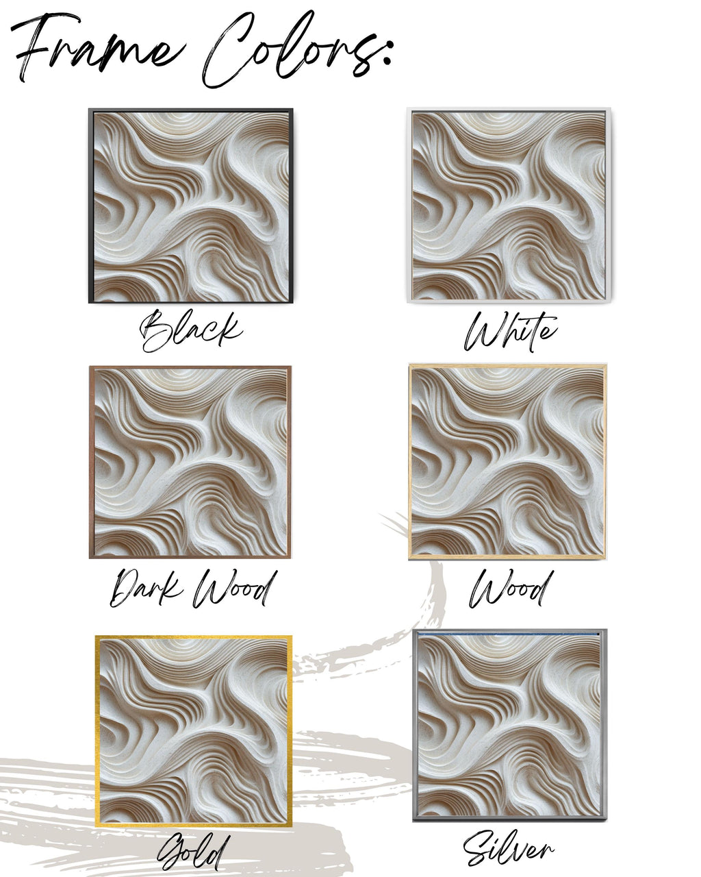 Minimalist Abstract 3D Carved Inspired Wall Art, Textured White Wavy Lines Sculpture Canvas Print, Modern Neutral Home Decor