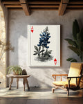 Ace of Hearts Lupine Flower Print: Vintage Botanical Art