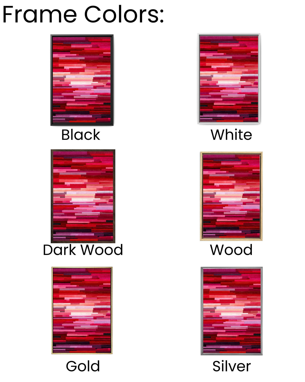 Abstract Red Pink Stripe Canvas Print: Modern Color Field Wall Art