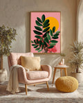 Matisse Style Botanical Canvas Print, Mid-Century Modern Plant Art