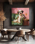 Shih Tzu Dog Portrait, Funny Modern Pet Art Canvas Print