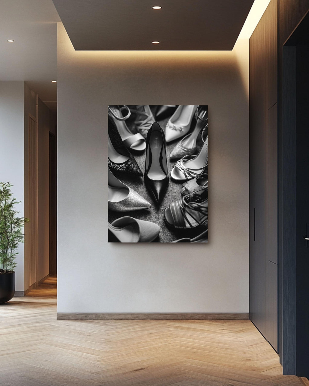 Black Stiletto Shoes Photo, Fashion Canvas Wall Art