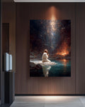 Jesus Praying Canvas: Celestial Religious Art, Spiritual Christian Gift