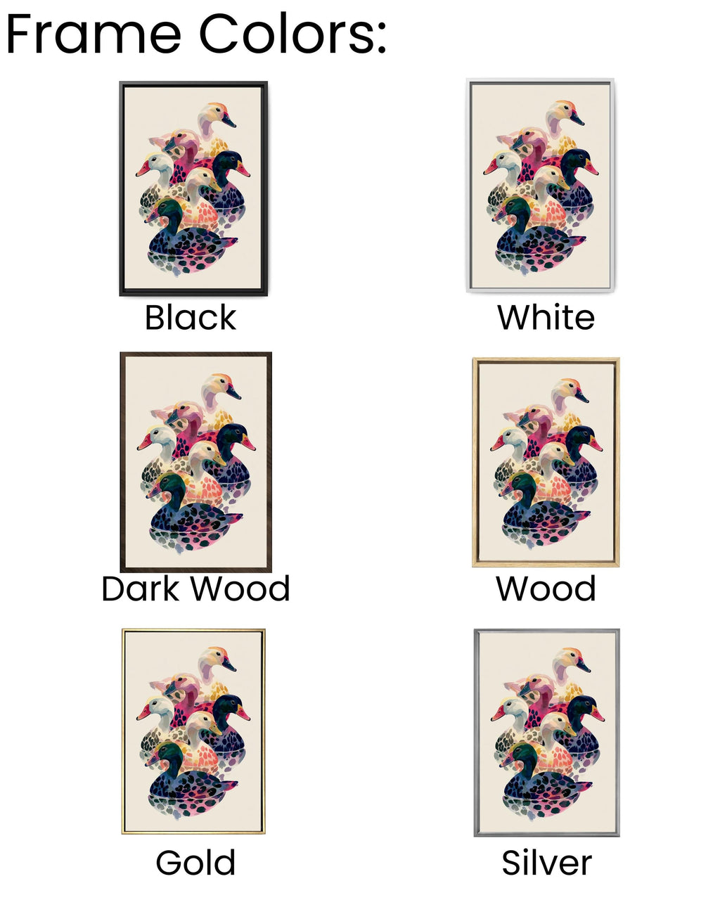 1970s Psychedelic Duck Canvas: Retro Pop Art Wall Decor