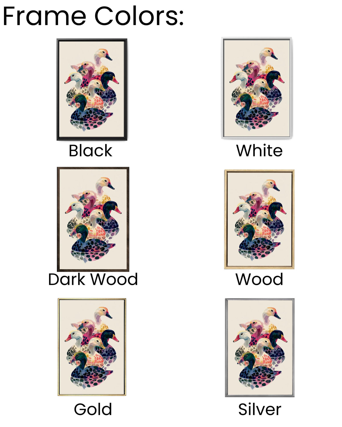 1970s Psychedelic Duck Canvas: Retro Pop Art Wall Decor