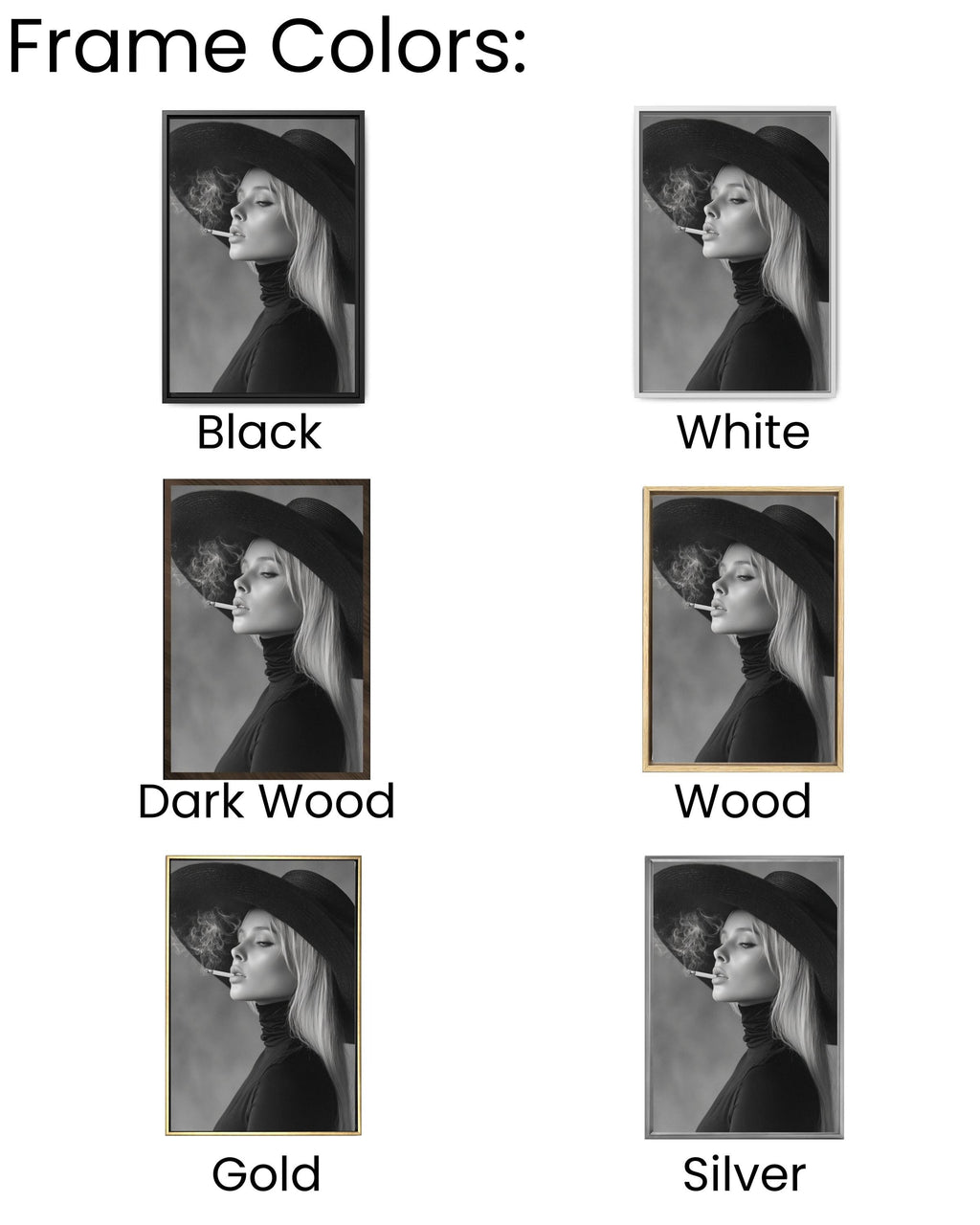 Minimalist Black White Portrait, Elegant Woman in Hat Photo Print, Classic Hollywood Style Wall Art, Chic Decor