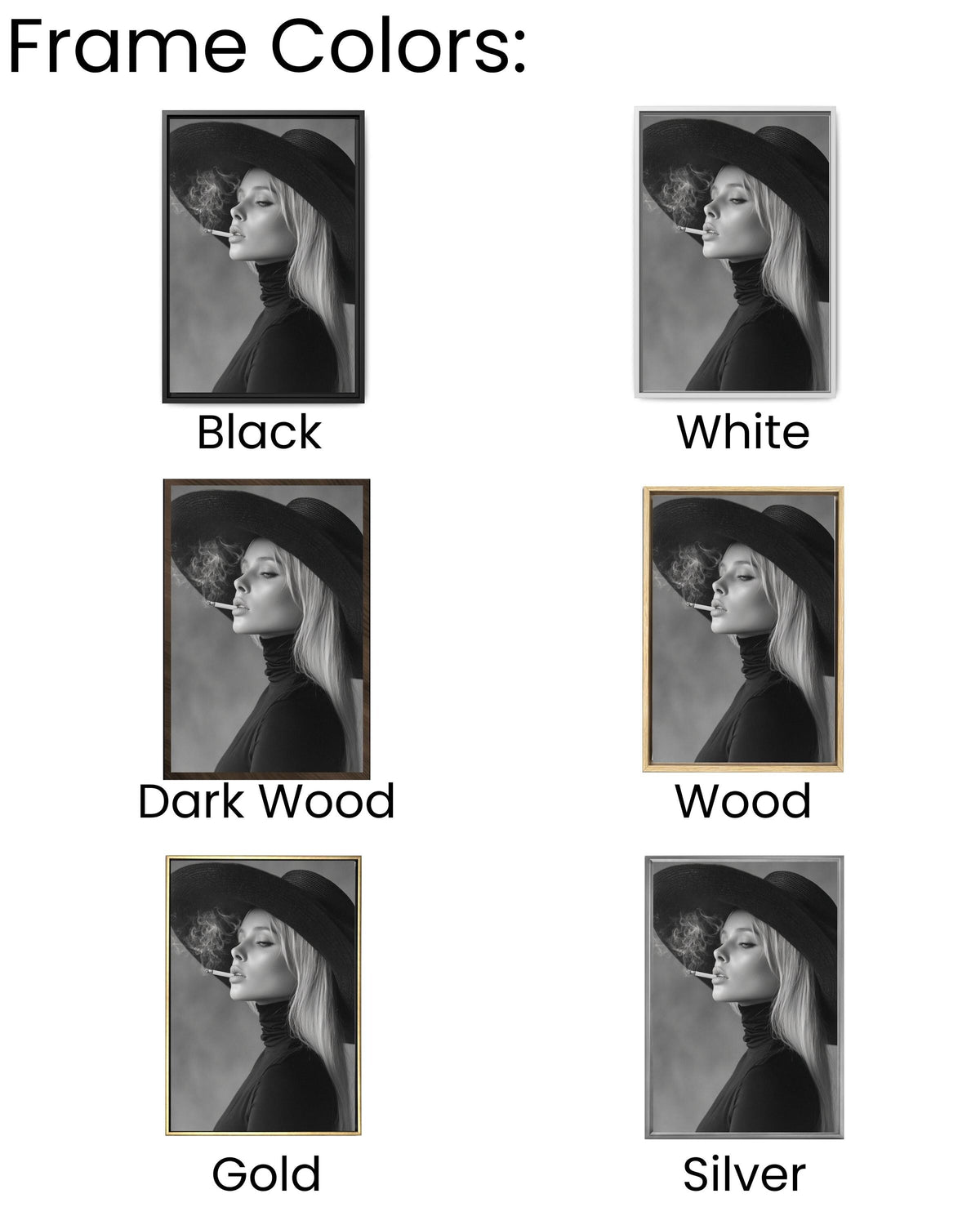 Minimalist Black White Portrait, Elegant Woman in Hat Photo Print, Classic Hollywood Style Wall Art, Chic Decor