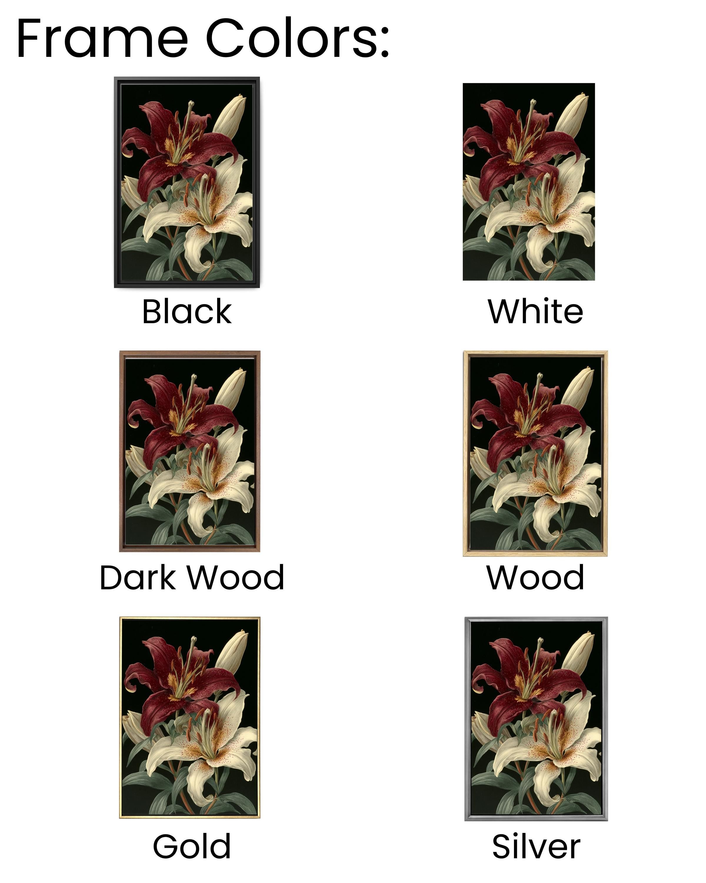 Botanical Lily Flower Wall Art